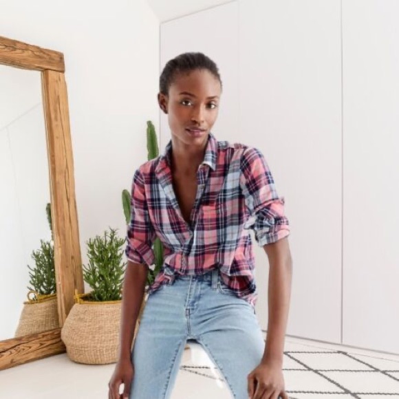 Re-Imagined by J. Crew Classic Popover Half-Button, Long Sleeve Top, Size S - Picture 4 of 15